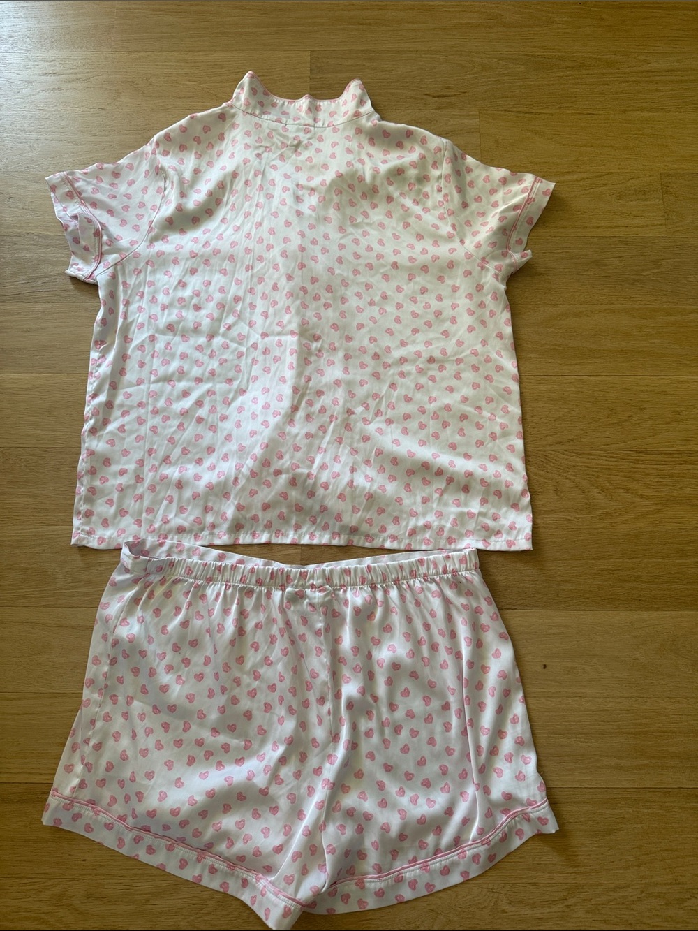 Tabitha Webb Women’s Pink Heart Printed Sleep Top & Shorts Sz XL - Picture 6 of 8